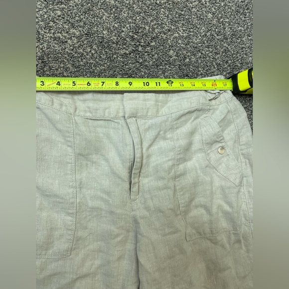 Athleta Women’s Voyager Linen Ankle Pants Elastic Waist Sz 16 Casual Relax Fit - Picture 9 of 11